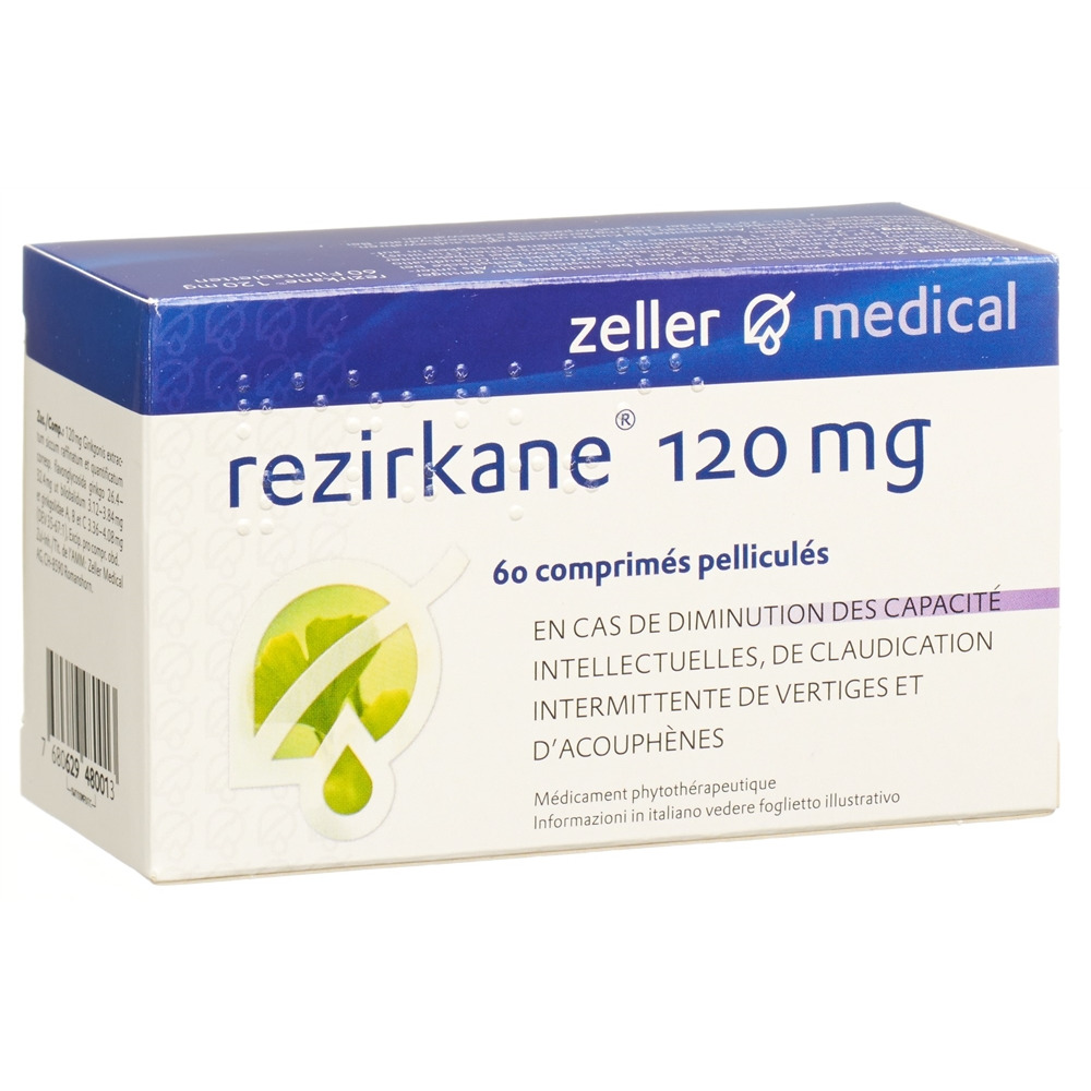 REZIRKANE cpr pell 120 mg blist 60 pce, image 2 sur 2