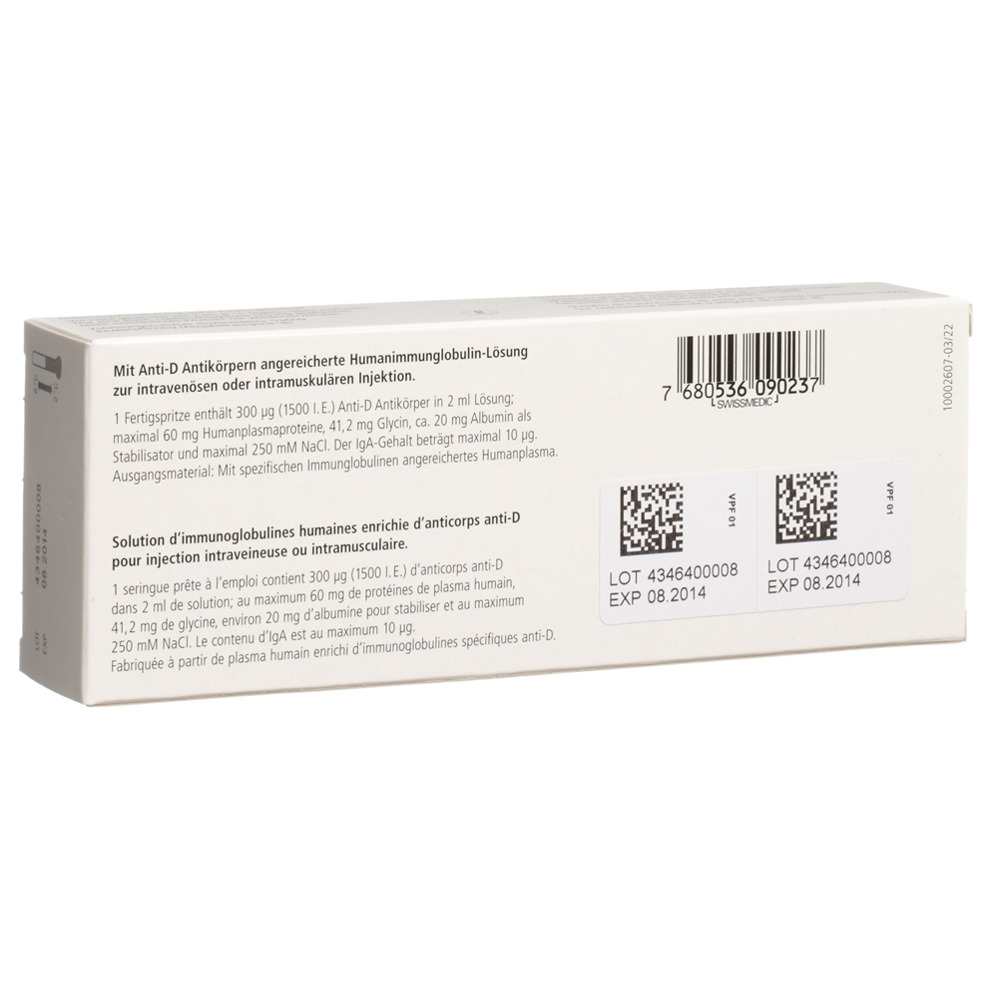 RHOPHYLAC sol inj 300 mcg/2ml ser pré 2 ml, image 2 sur 2