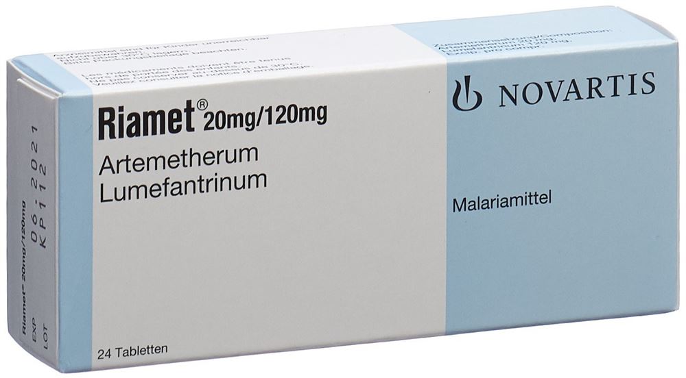 RIAMET Tabl 20 mg/120 mg Blist 24 Stk, Hauptbild