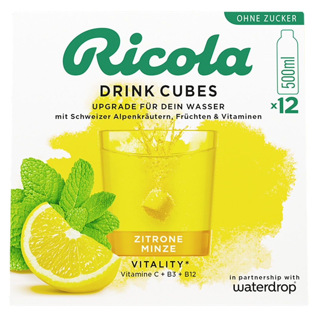 Ricola drink cubes