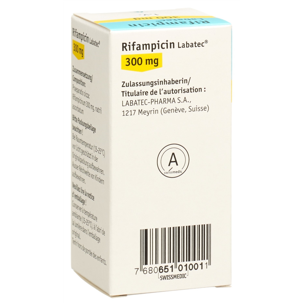 Labatec Injection RIFAMPICINE Labatec subst sèche 300 mg i.v. flac 1 pce | Commander en ligne
