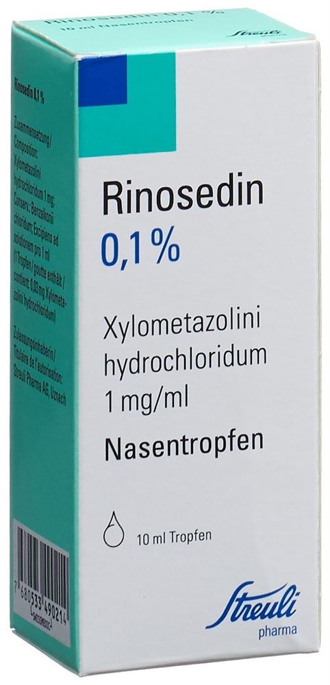 RINOSEDIN Gtt Nas 0.1 % Fl 10 ml, Hauptbild