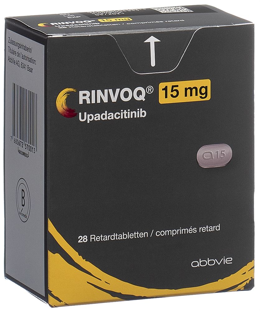 RINVOQ Ret Tabl 15 mg Blist 28 Stk, Hauptbild