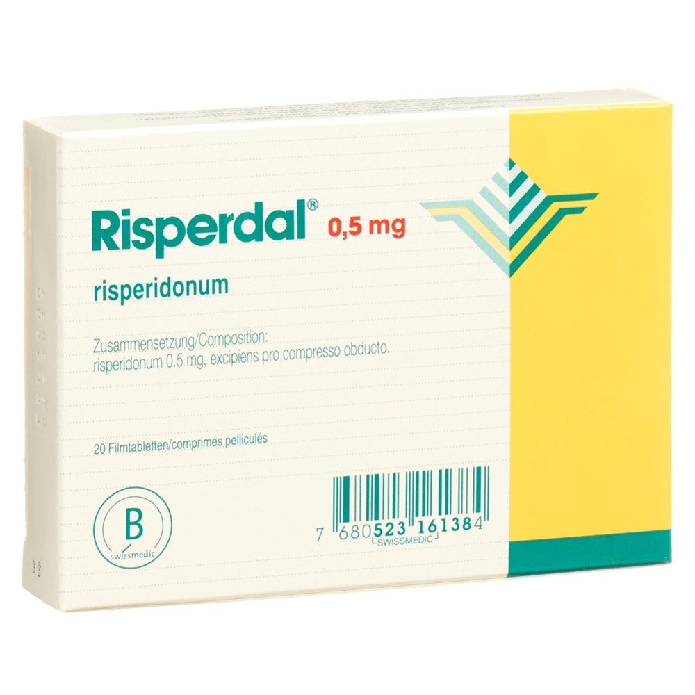 RISPERDAL cpr pell 0.5 mg blist 20 pce, image 2 sur 2