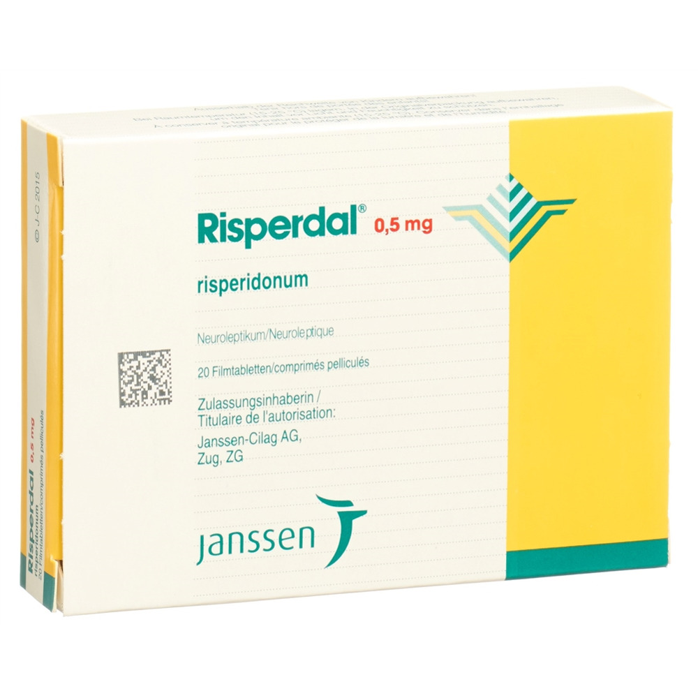 RISPERDAL cpr pell 0.5 mg blist 20 pce, image principale