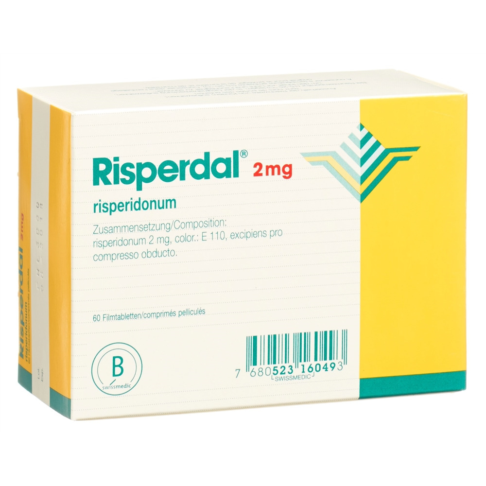 RISPERDAL cpr pell 2 mg blist 60 pce, image 2 sur 2