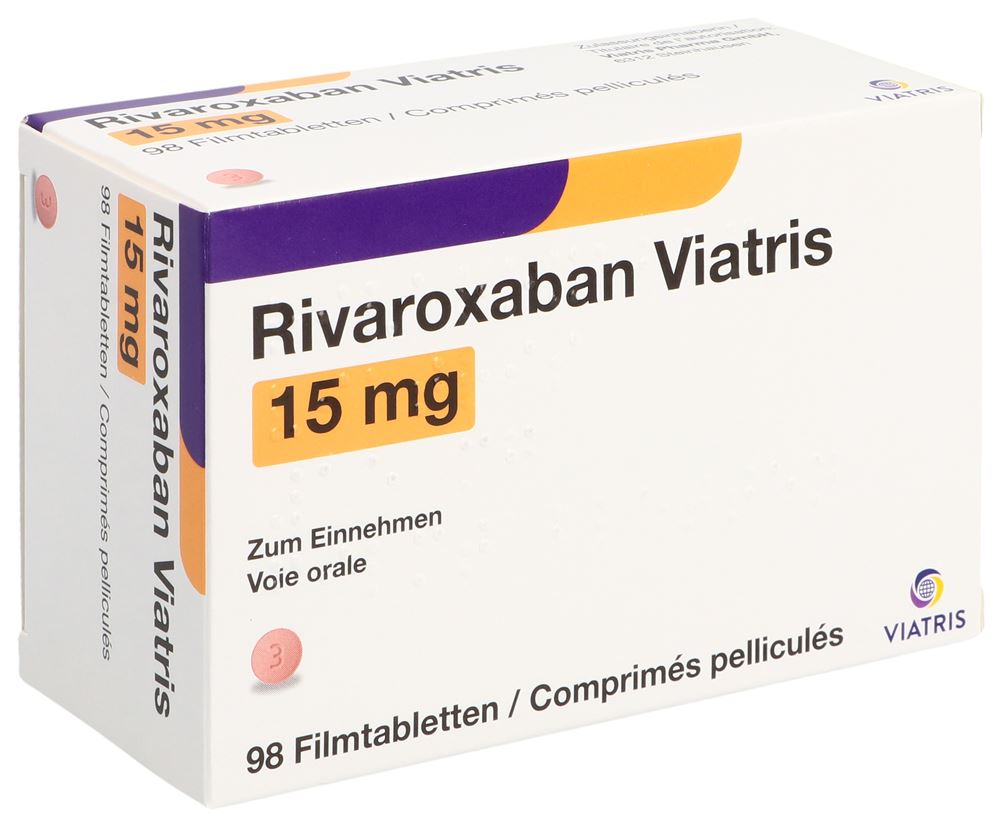 RIVAROXABAN Viatris 15 mg, Hauptbild RIVAROXABAN Viatris 15 mg, Hauptbild