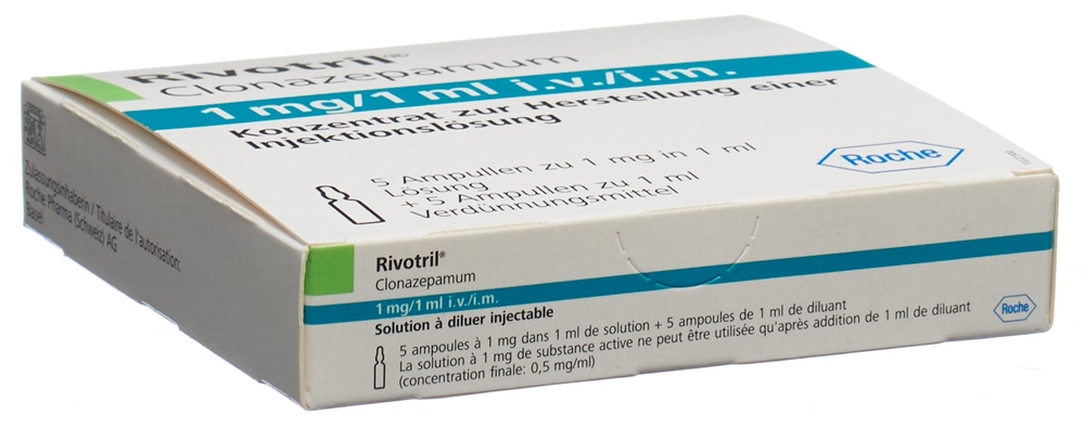 RIVOTRIL conc inj 1 mg amp 1 ml, image 2 sur 2