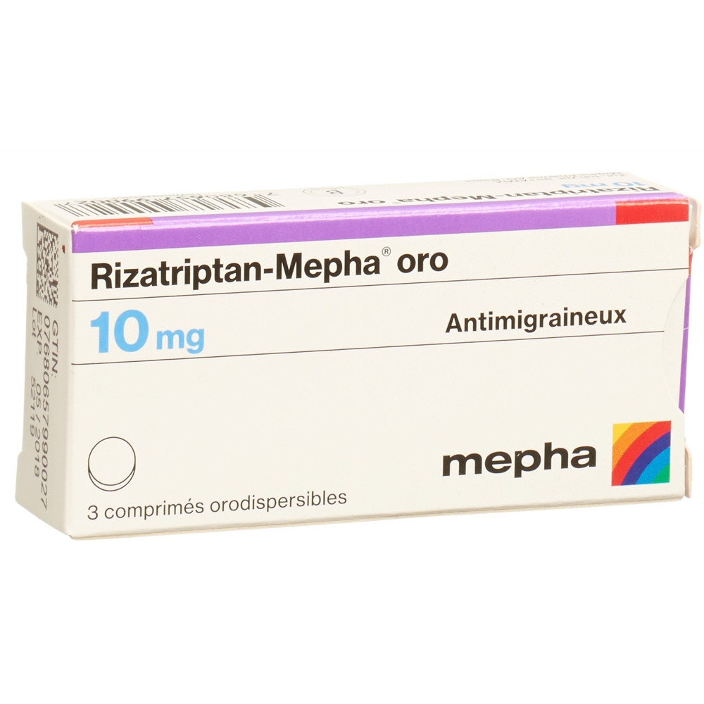 RIZATRIPTAN Mepha oro 10 mg, image 2 sur 2