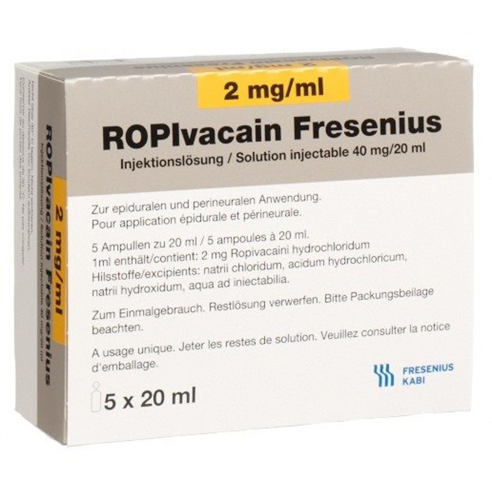 ROPIVACAINE Fresenius 2 mg/ml, Hauptbild