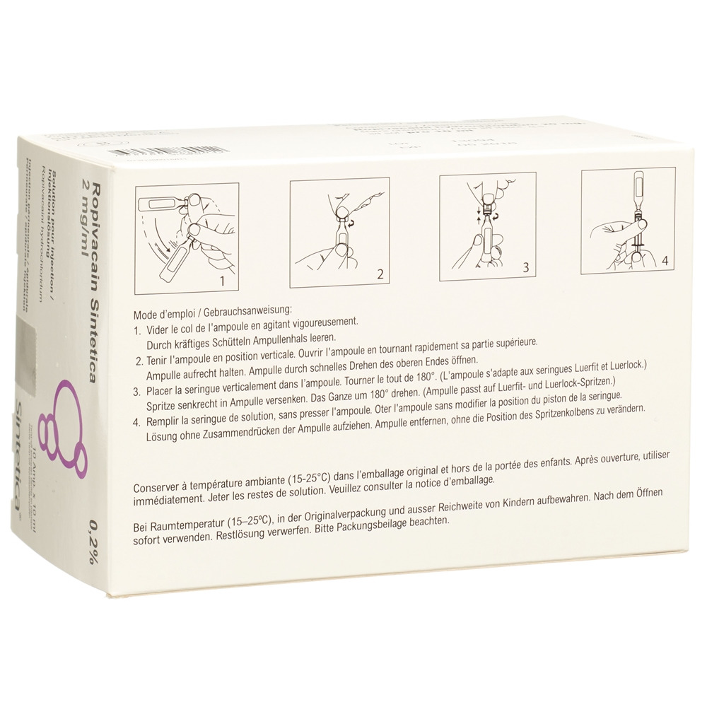 ROPIVACAINE Sintetica 2 mg/ml, Bild 2 von 2