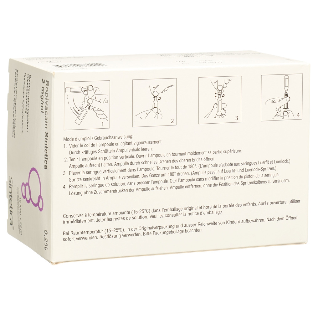 ROPIVACAINE Sintetica 2 mg/ml, Bild 2 von 2