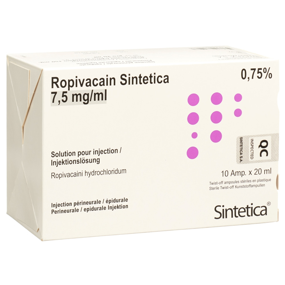 ROPIVACAINE Sintetica 7.5 mg/ml, Hauptbild