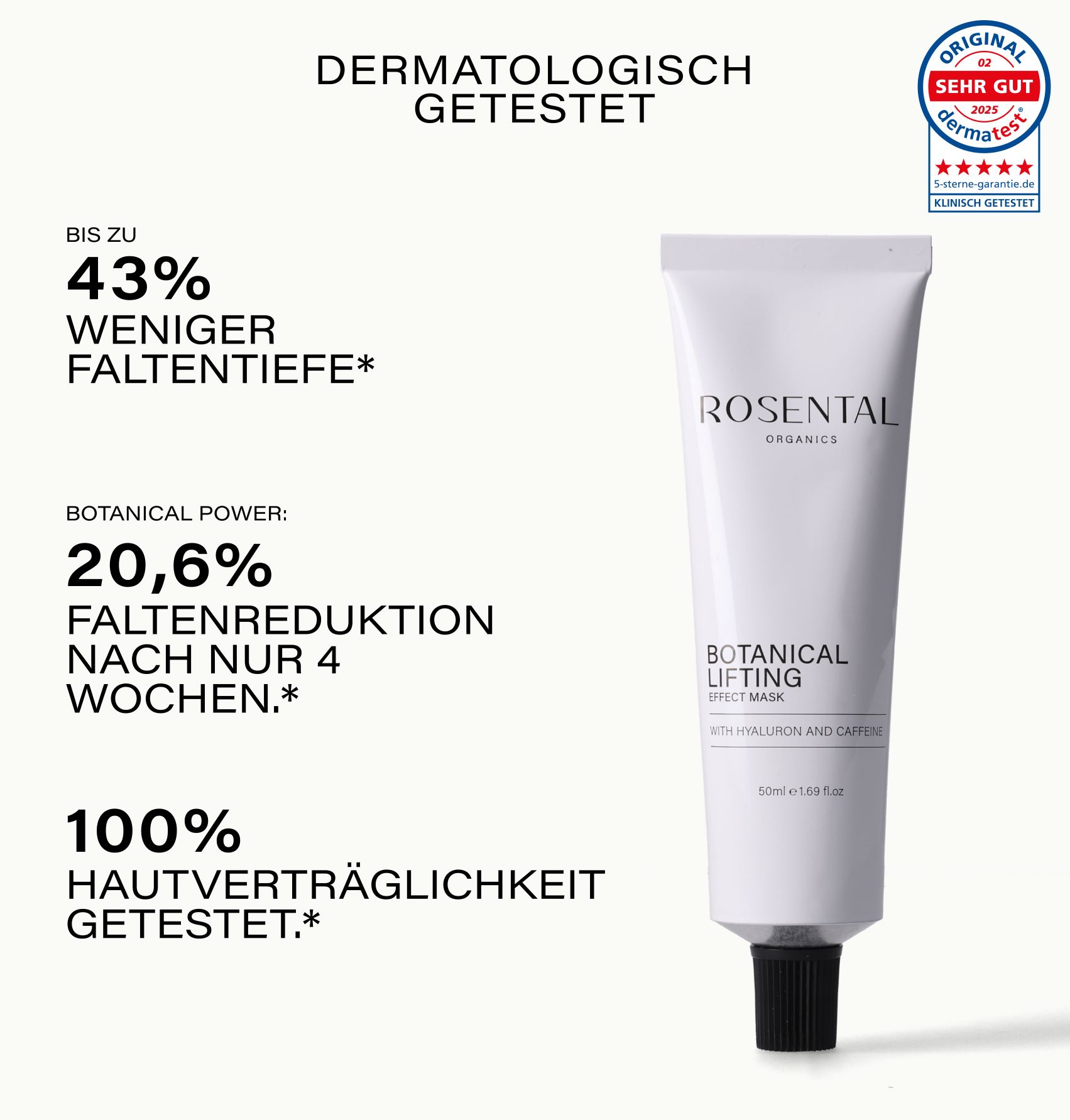 ROSENTAL botanical lifting effect mask, image 3 sur 5