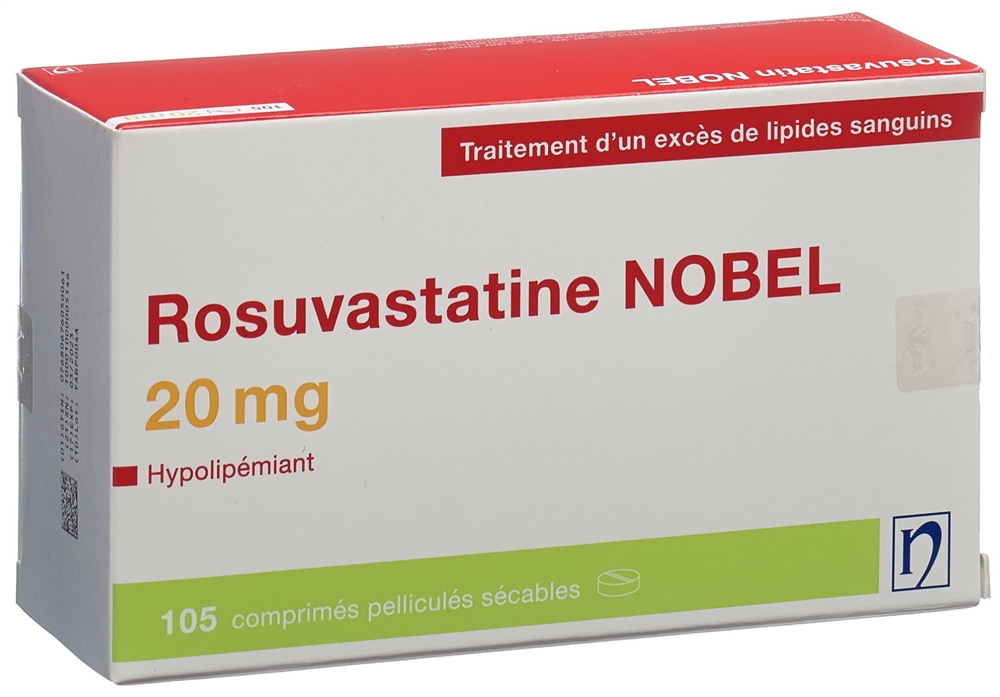 ROSUVASTATINE NOBEL 20 mg, image 2 sur 2
