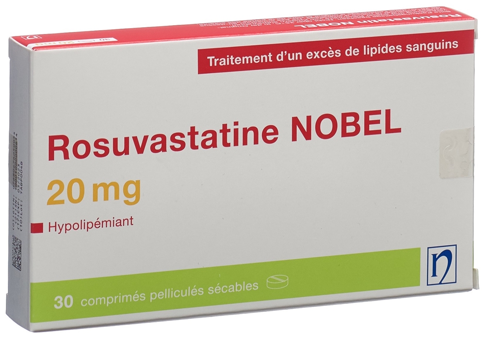 ROSUVASTATINE NOBEL 20 mg, image 2 sur 2