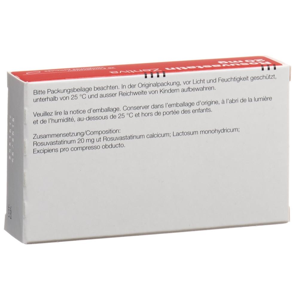 ROSUVASTATINE Zentiva 20 mg, image 2 sur 2