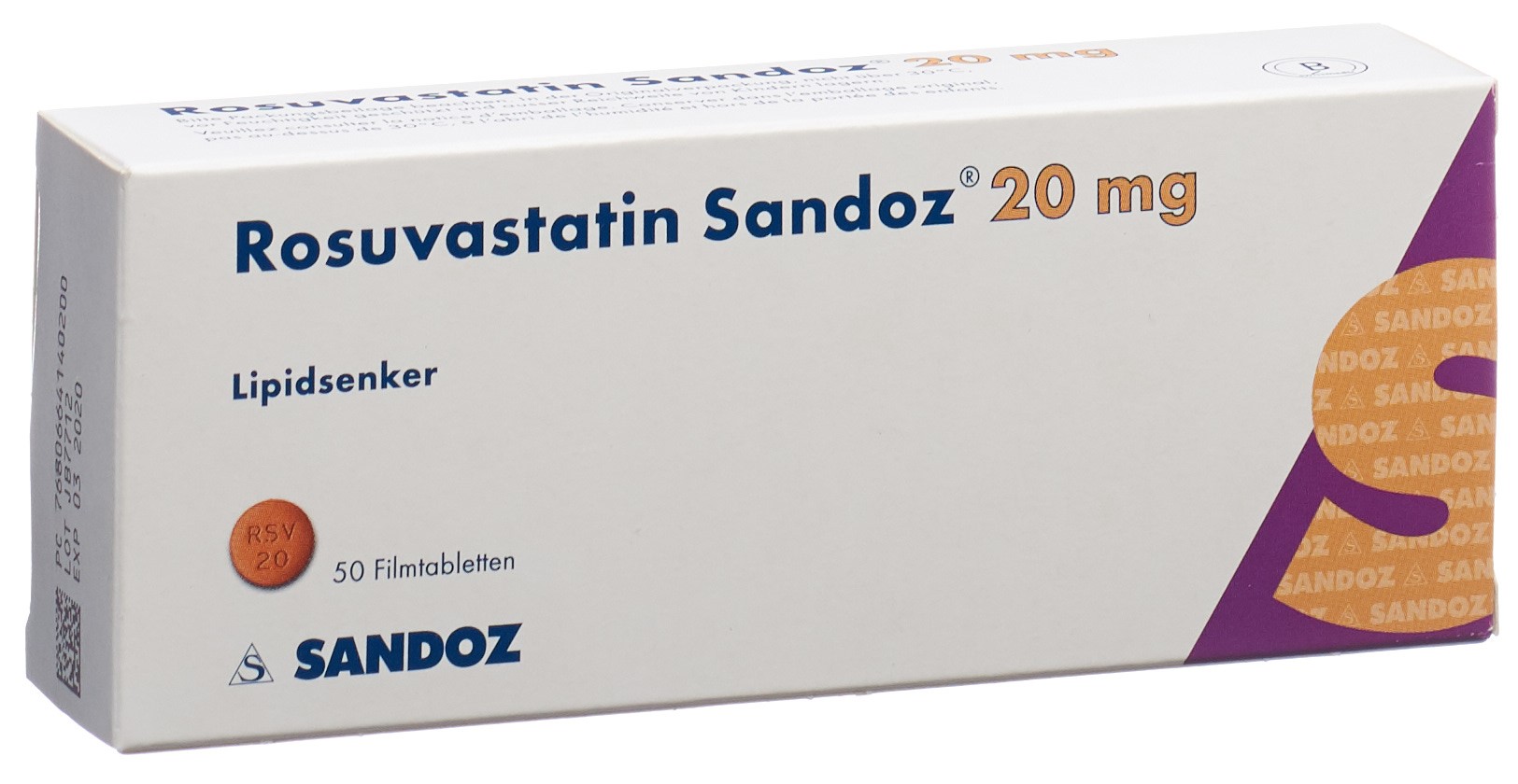 ROSUVASTATINE Sandoz 20 mg, image principale