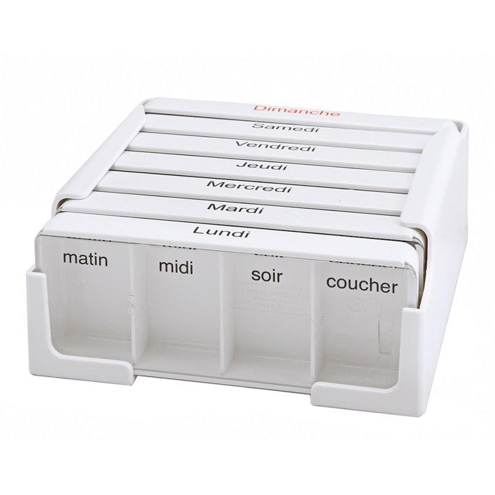 SAHAG Medi-7 pilulier 7 jours 4 cases par jour, image 2 sur 2