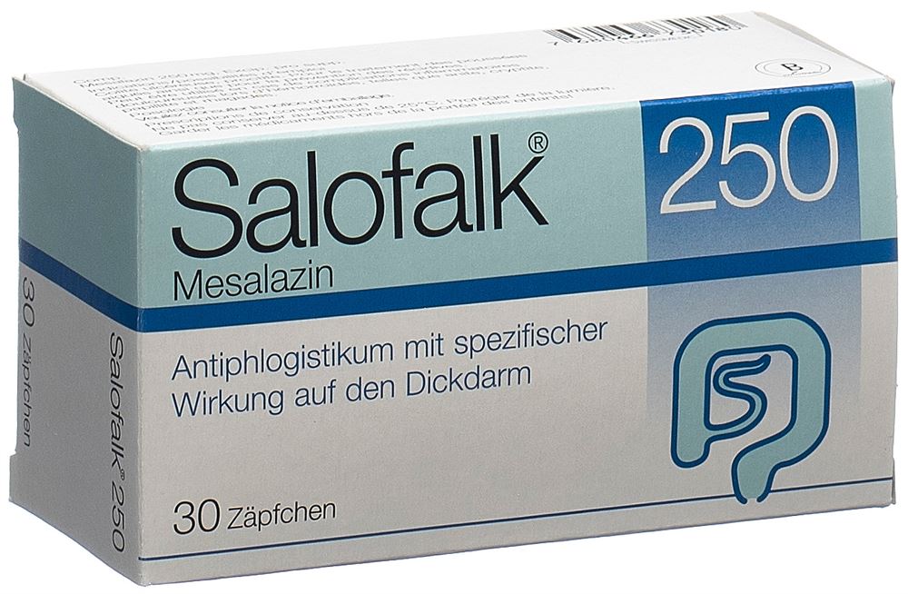 SALOFALK Supp 250 mg Blist 30 Stk, Hauptbild
