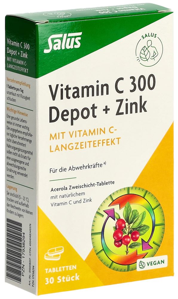 SALUS Vitamine C 300 dépôt + zinc