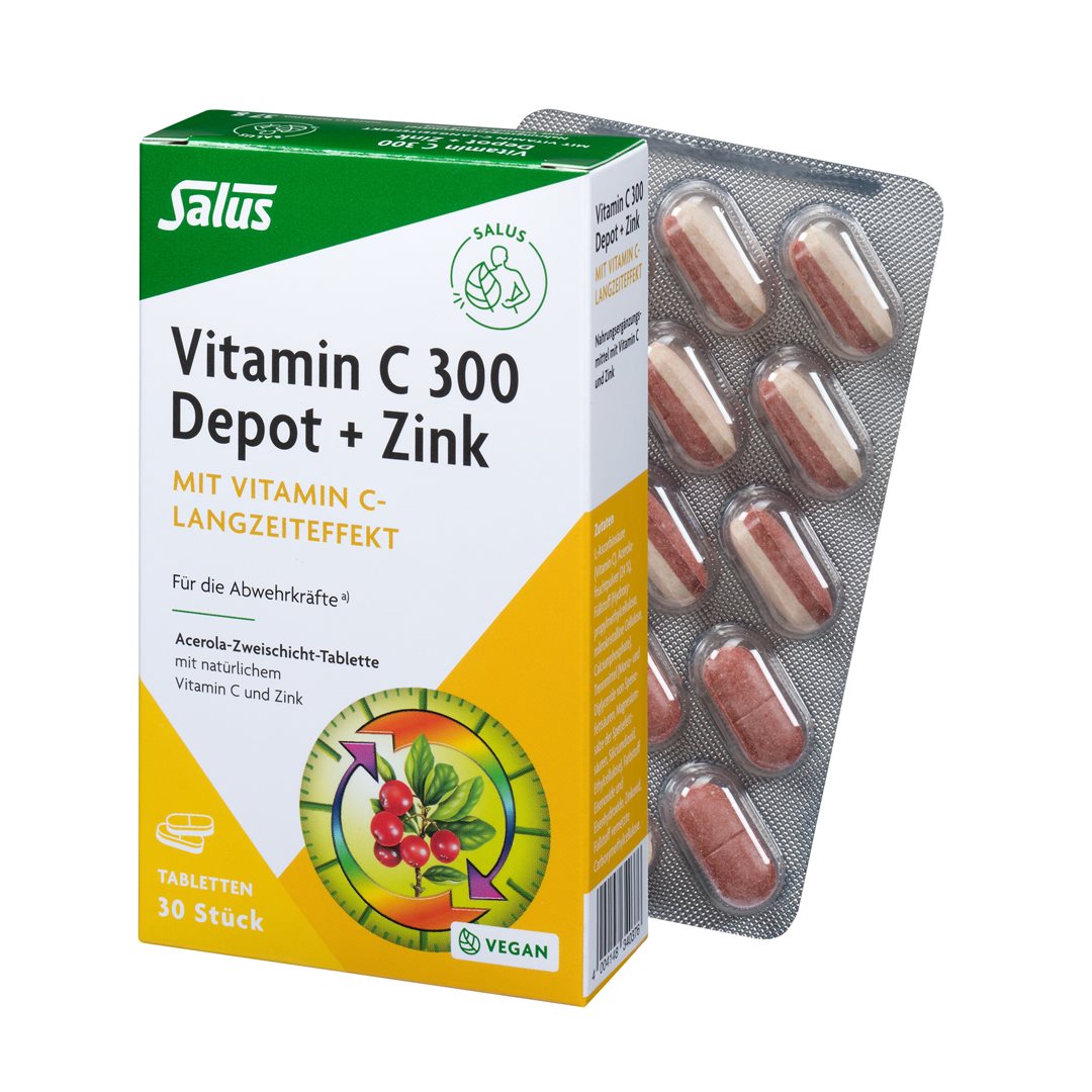 SALUS Vitamine C 300 dépôt + zinc