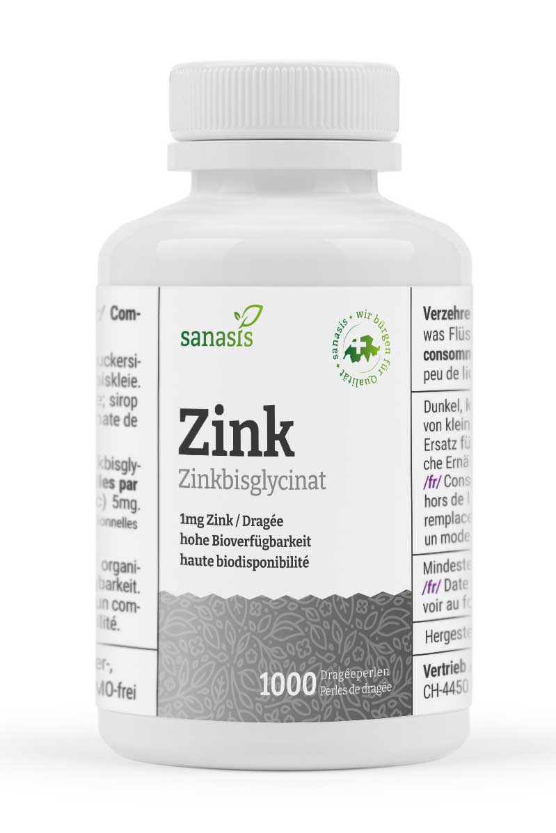 SANASIS Zink (Zinkbisglycinat) Dragéeperlen