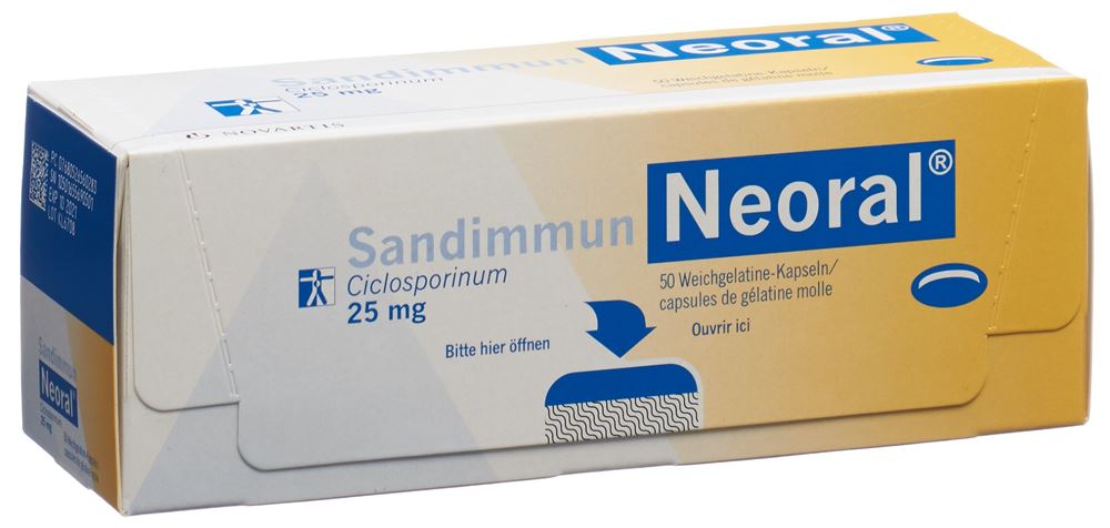 SANDIMMUN caps 25 mg blist 50 pce, image principale