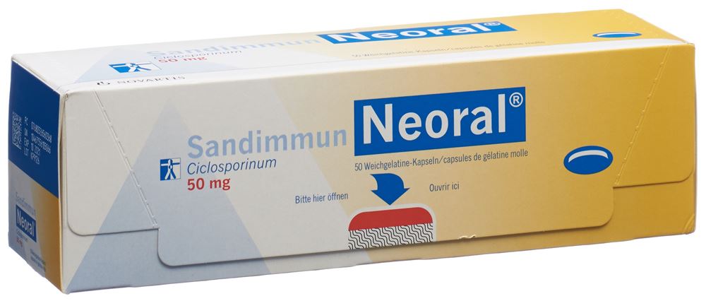 SANDIMMUN Kaps 50 mg Blist 50 Stk, Hauptbild