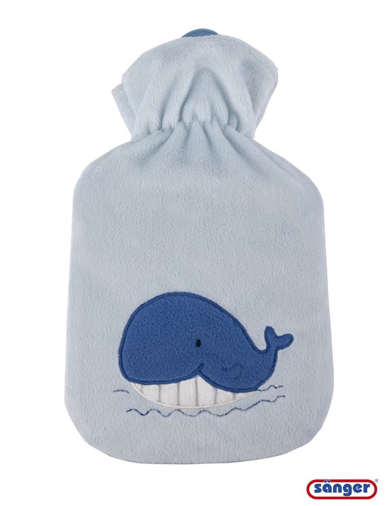 SAENGER bouillotte en caoutchouc naturel avec housse velours