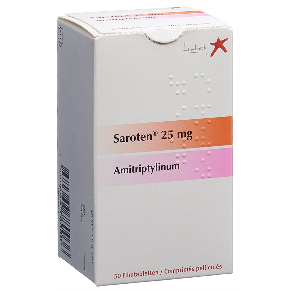 SAROTEN Filmtabl 25 mg Ds 50 Stk, Hauptbild