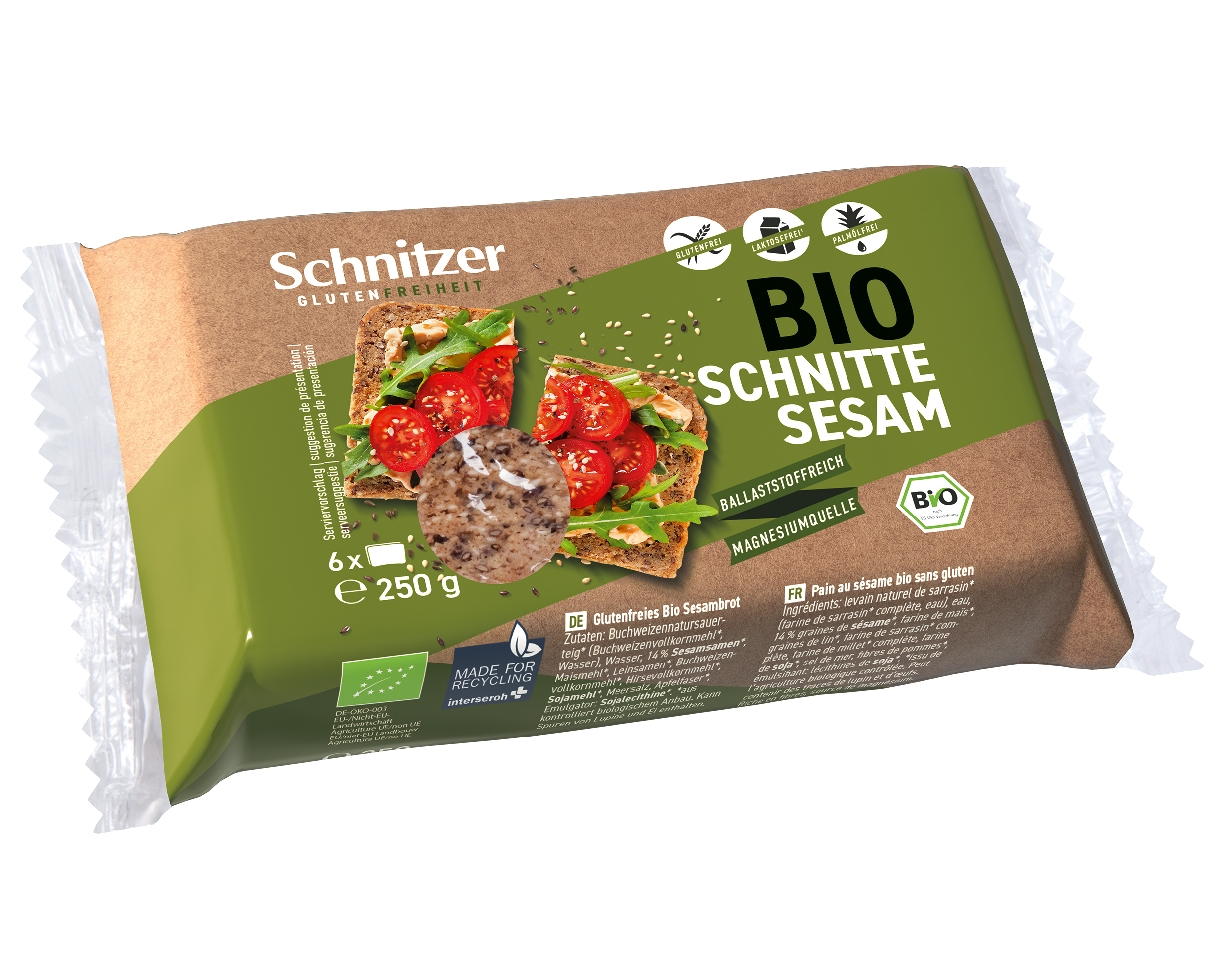 Schnitzer Bio pain au sésame en tranches, image principale