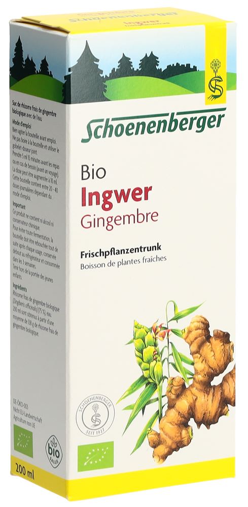 SCHOENENBERGER Gingembre boisson de plantes fraîches, image principale