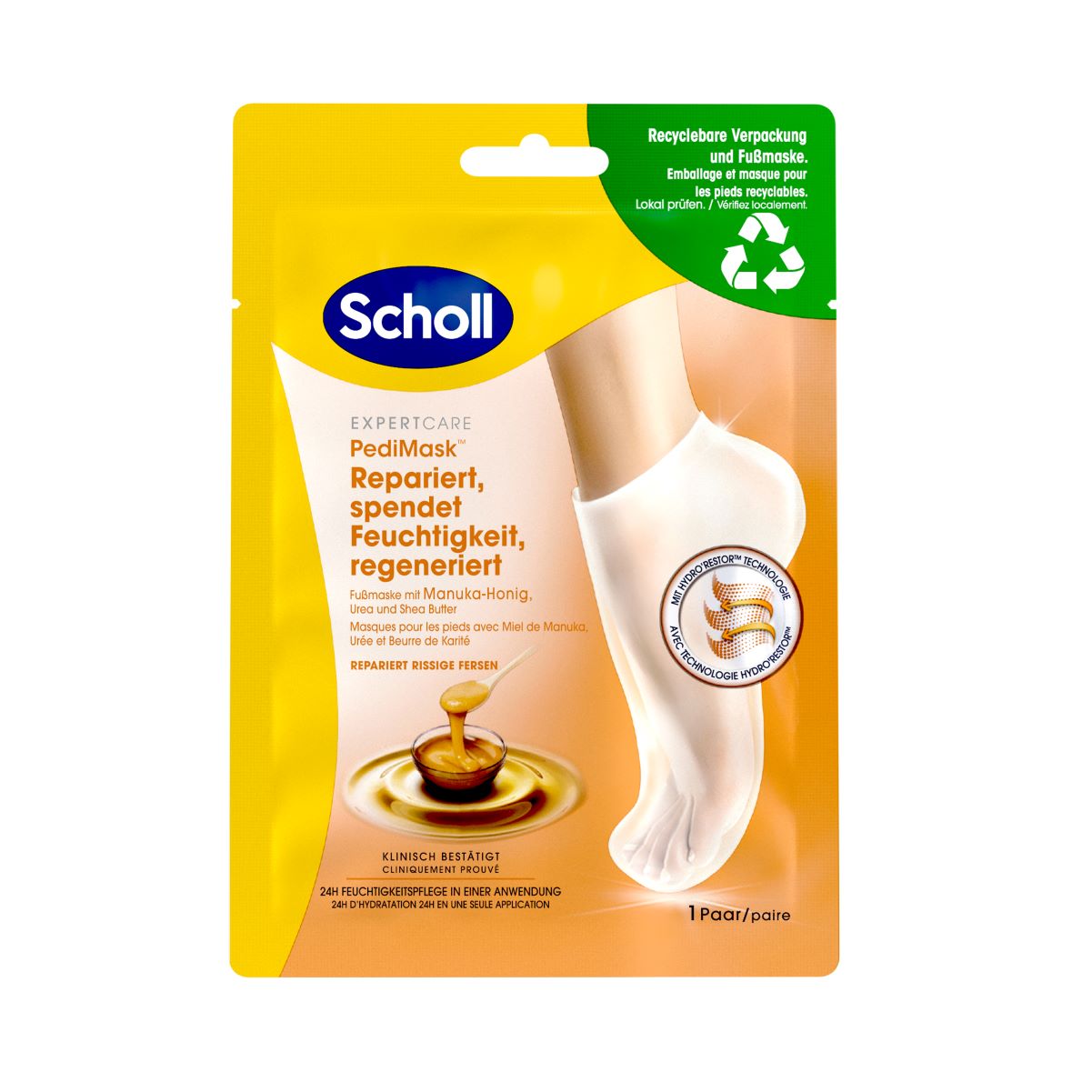 SCHOLL masque pour pieds miel de manuka, image principale