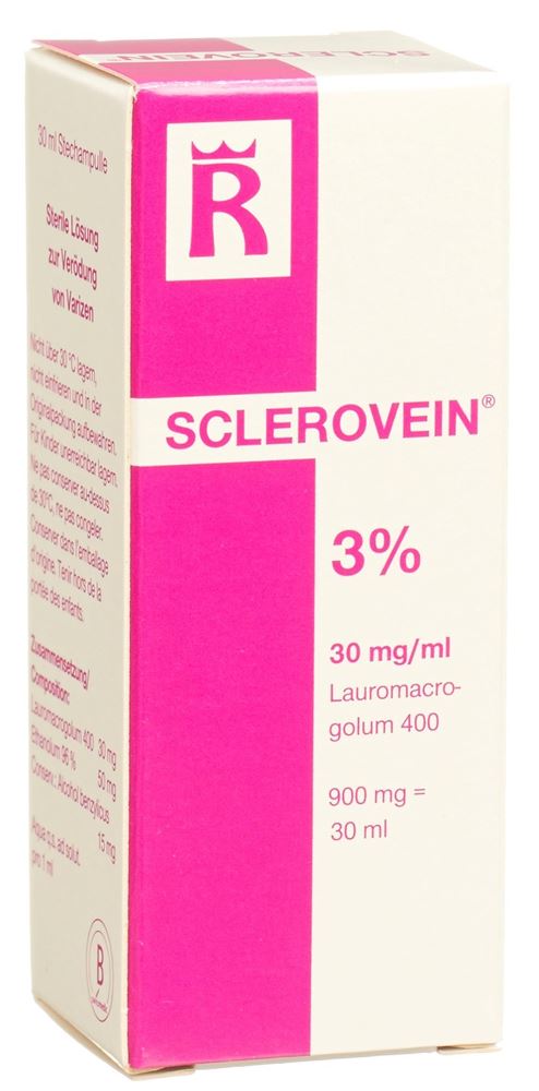 SCLEROVEIN Inj Lös 3 % i.v. Durchstf 30 ml, Hauptbild