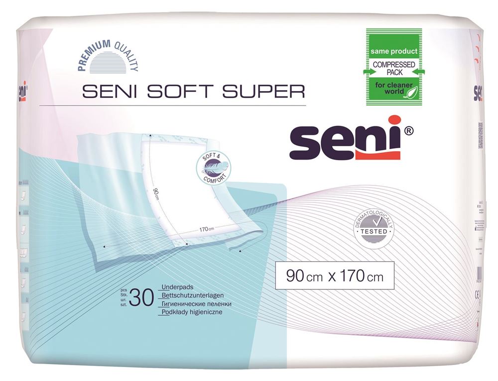 Seni Soft Super Einmal-Bettschutz mit Flügeln, Hauptbild