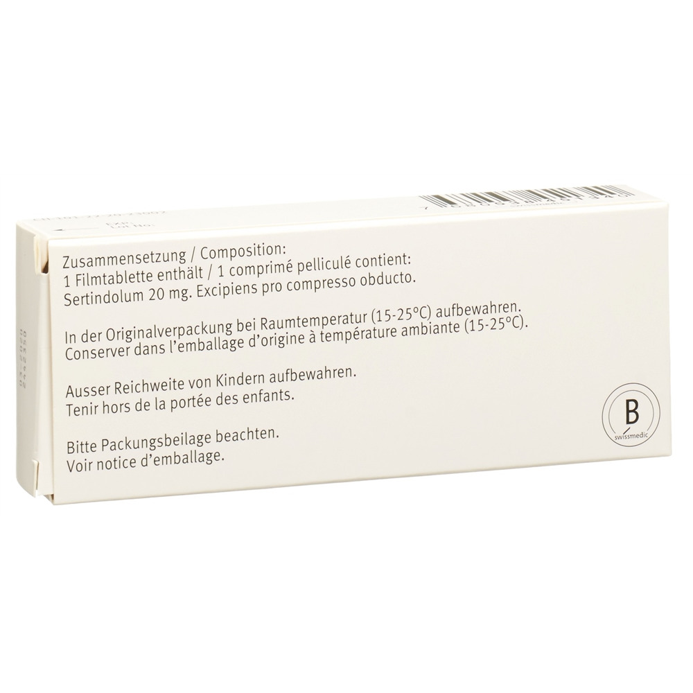 Serdolect cpr pell 20 mg blist 28 pce, image 2 sur 2