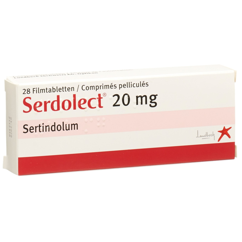 Serdolect cpr pell 20 mg blist 28 pce, image principale