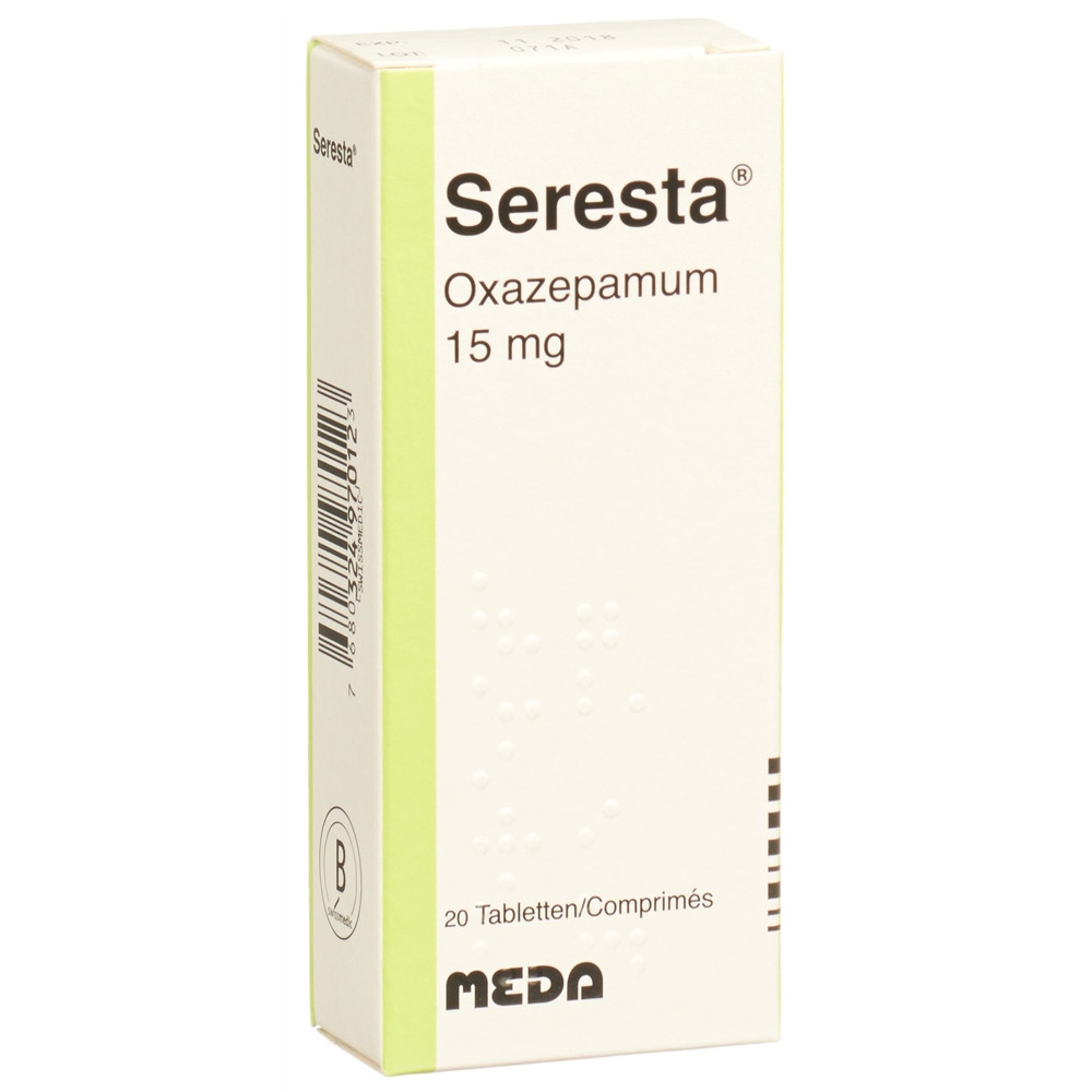 SERESTA cpr 15 mg blist 20 pce, image principale