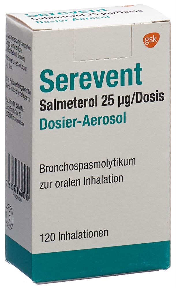 SEREVENT Dosieraeros 25 mcg Aeros 120 Dos, Hauptbild