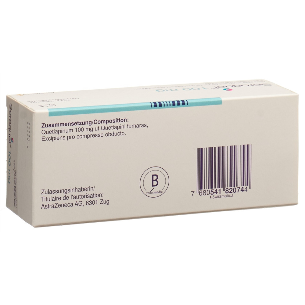 SEROQUEL cpr pell 100 mg blist 60 pce, image 2 sur 2