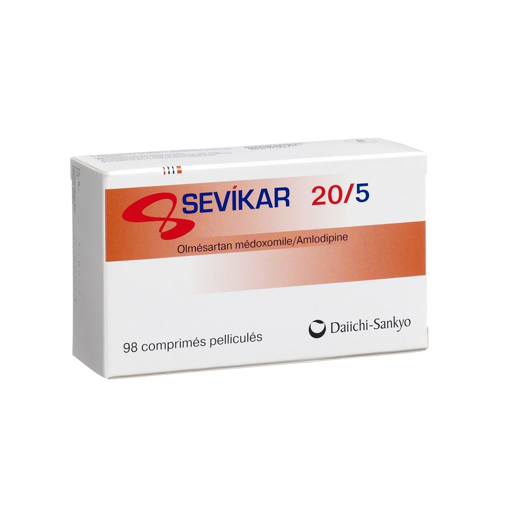 SEVIKAR cpr pell 20/5mg blist 98 pce, image 2 sur 2