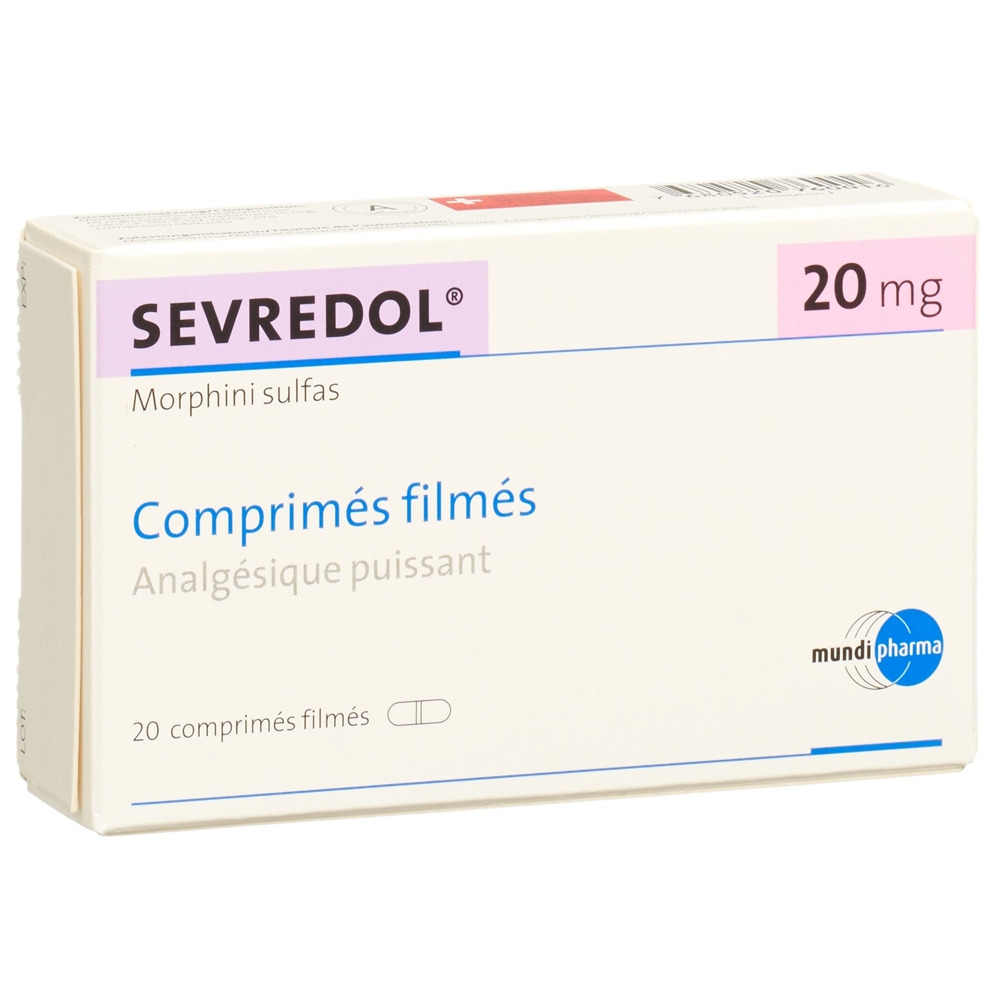 Sevredol cpr pell 20 mg blist 20 pce, image 2 sur 2