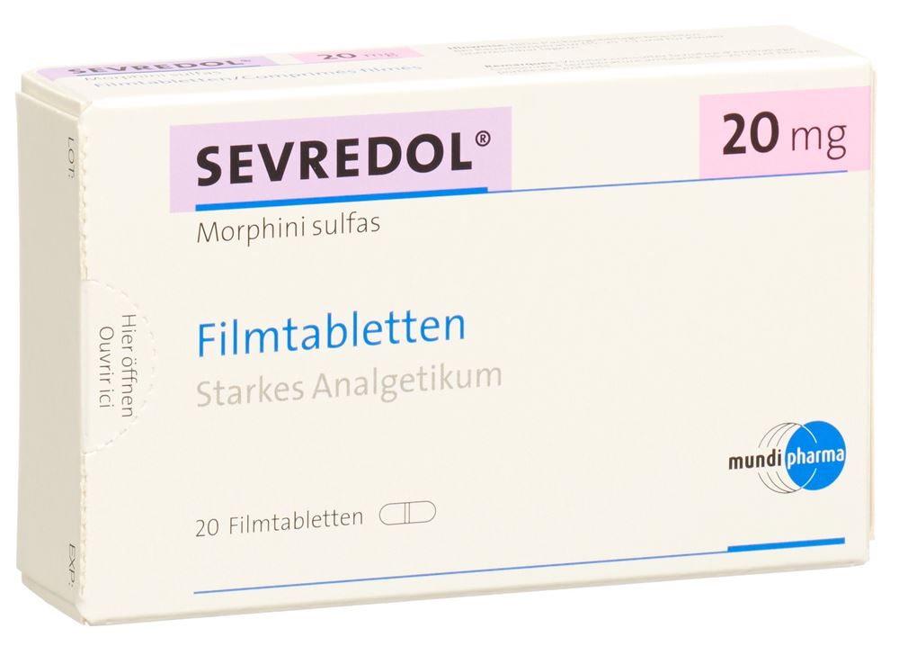 Sevredol cpr pell 20 mg blist 20 pce, image principale