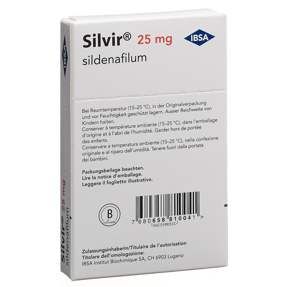 SILVIR film orodisp 25 mg blist 12 pce, image 2 sur 2