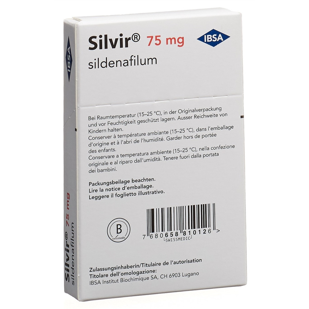 SILVIR film orodisp 75 mg blist 12 pce, image 2 sur 2