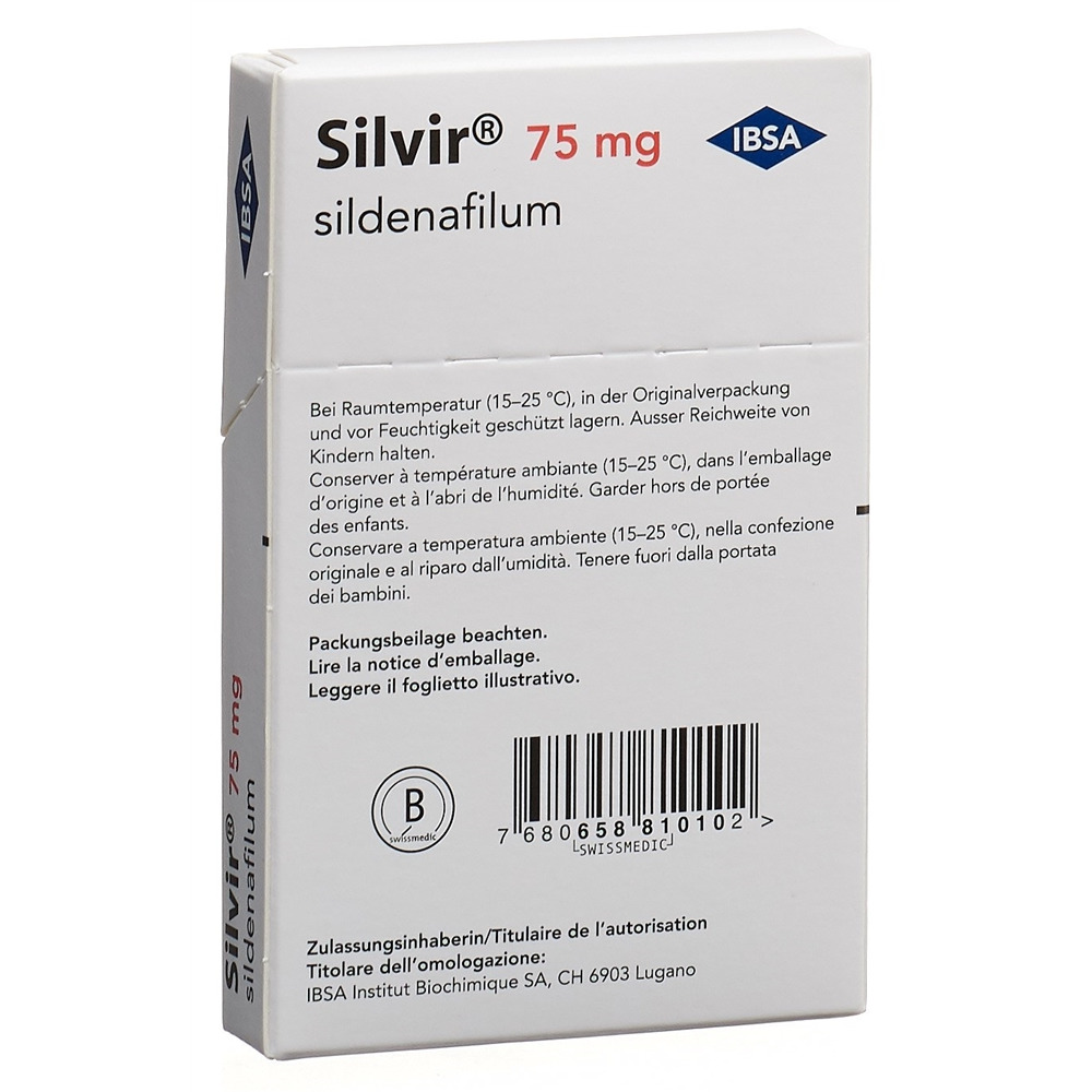 SILVIR Schmelzfilm 75 mg Blist 4 Stk, Bild 2 von 2