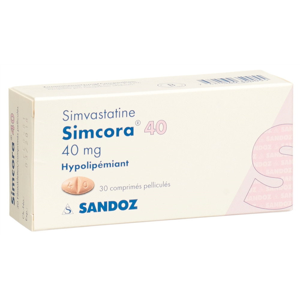 SIMCORA cpr pell 40 mg blist 30 pce, image 2 sur 2