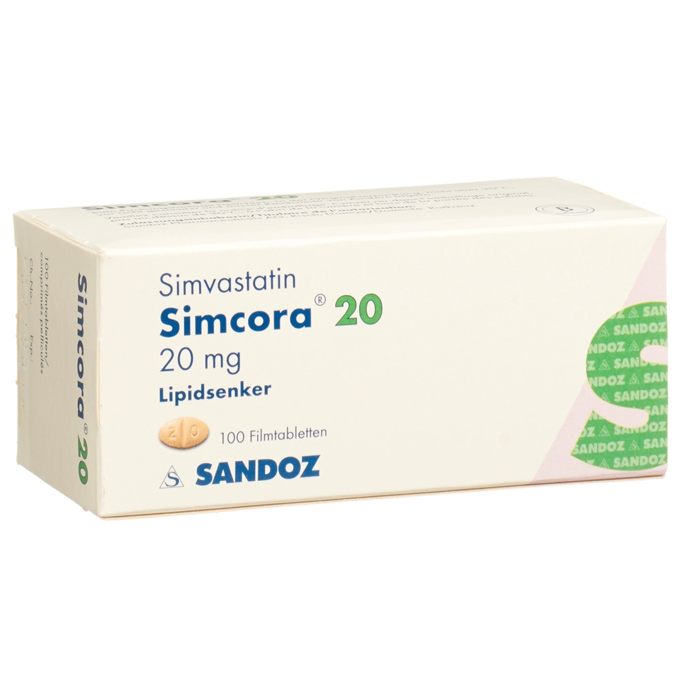 SIMCORA Filmtabl 20 mg Blist 100 Stk, Hauptbild