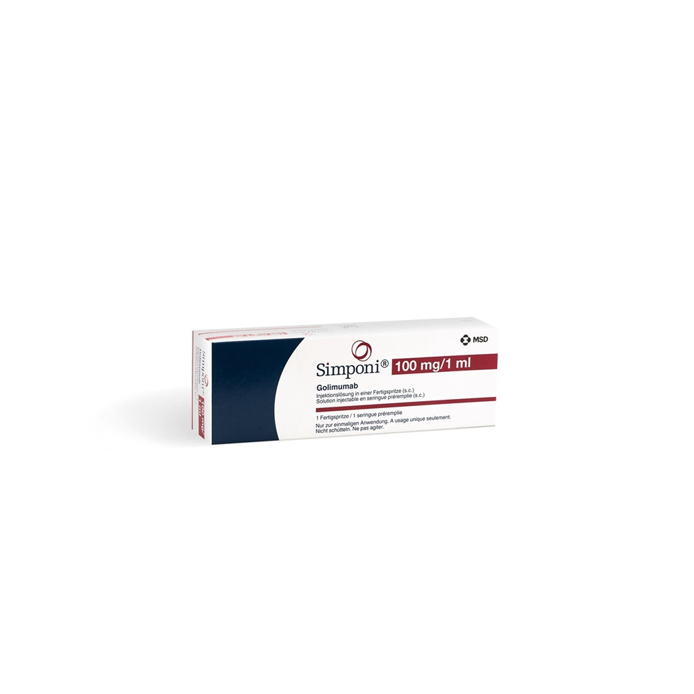 SIMPONI Fertigspritze 100 mg/1ml, Hauptbild